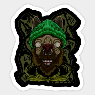 Alpaca vintage fashion Sticker